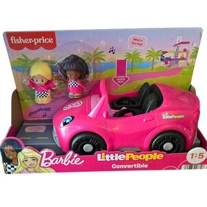 Fisher-Price Barbie Little People Convertible Car‎ & 2 Figures New